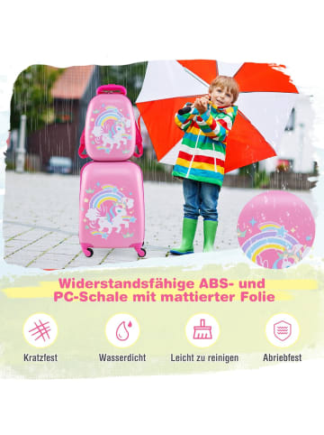COSTWAY 2 tlg. Trolley mit Rucksack in Flieder