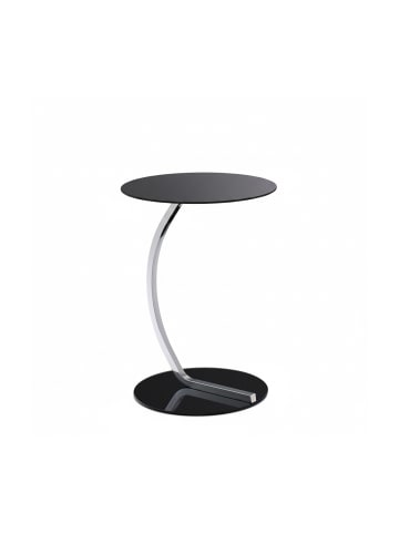 relaxdays Beistelltisch Glas in Schwarz