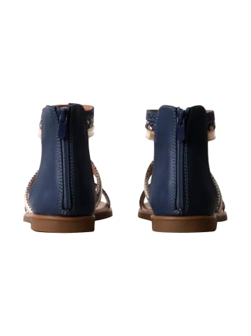 Sixth Sens Flache Sandalen mit Reißverschluss Blau