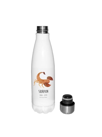 Mr. & Mrs. Panda Trinkflasche Edelstahl Sternzeichen Skorpion Cl... in Weiß