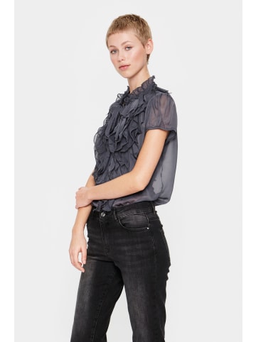 SAINT TROPEZ Langarm - Hemd LiljaSZ Gerade Passform in Ombre Blue