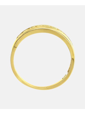 Diamant L'éternel Ehering aus 375 Gelbgold mit Zirkonia