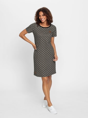 WITT WEIDEN Jerseykleid in beige-schwarz-bedruckt