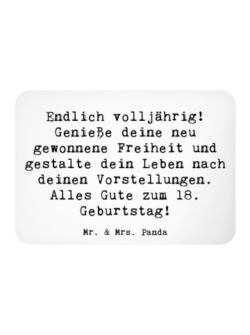 Mr. & Mrs. Panda Magnet Spruch 18. Geburtstag Freiheit mit Spruch in Weiß