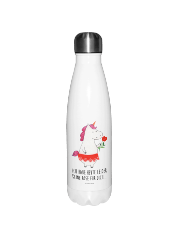 Mr. & Mrs. Panda Thermosflasche Einhorn Dame mit Spruch in Weiß