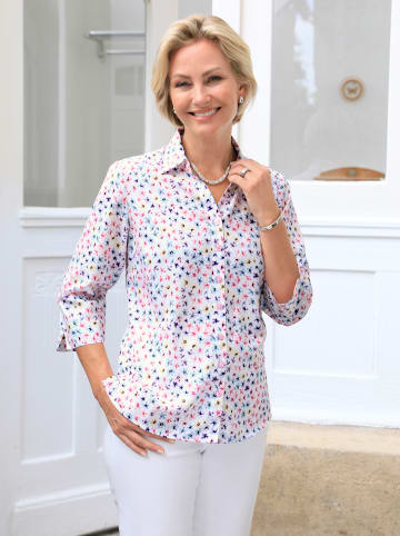 WITT WEIDEN Bluse in rosé-ecru-bedruckt