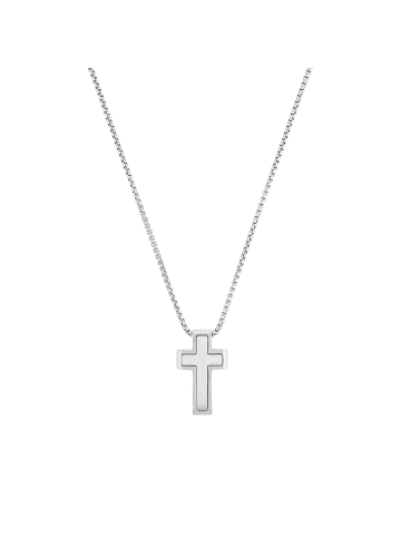 s.Oliver Kette mit Anhänger Edelstahl, IP schwarz in Silber