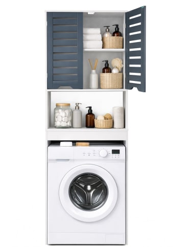 VCM  Überbauschrank Waschmaschine Überbau Schrank Flonali in Weiß / Anthrazit