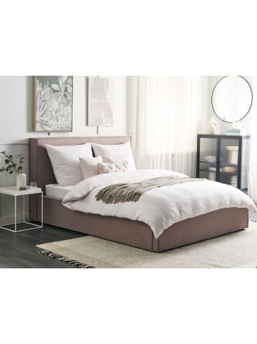 Beliani Doppelbett MOISSAC in Beige/Schwarz - (W) 177 x (H) 108 x (L) 224 cm