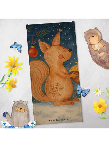 Mr. & Mrs. Panda Frottier Eichhörnchen Weihnachten Design ohne S... in Eisblau