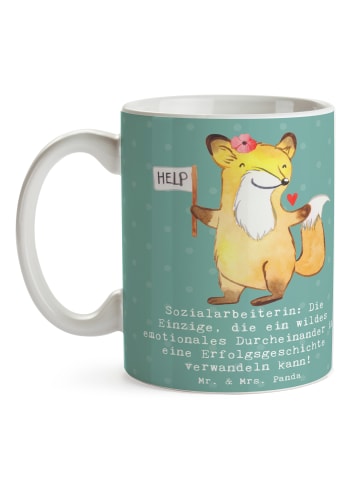 Mr. & Mrs. Panda Tasse Sozialarbeiterin Erfolg mit Spruch in Meeresbrise
