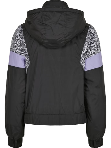 Urban Classics Urban Classics Damen Ladies AOP Mixed Pull Over Jacket in black/zebra