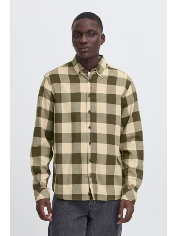 BLEND Langarmshirt mit Rundhalsausschnitt und aufgesticktem Logo in Dunkelgrün