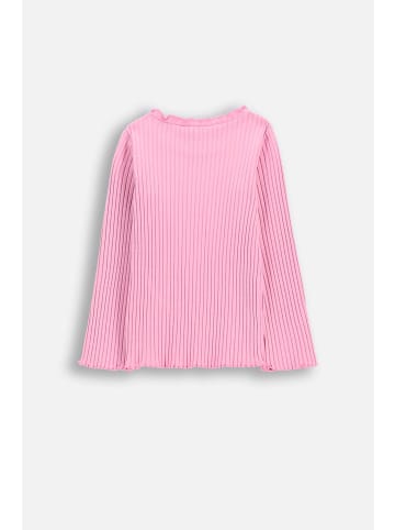 Coccodrillo Langärmliges geripptes T-Shirt in rosa