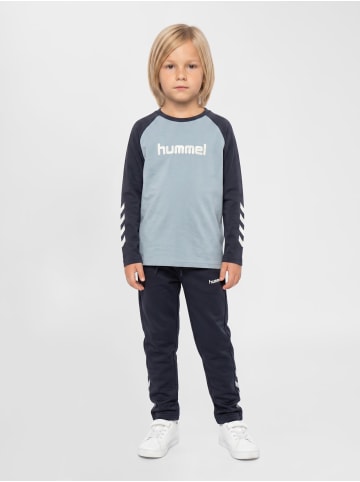 Hummel T-Shirt Hmljr Logo Lebensstil Kinder in DUSTY BLUE