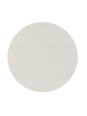 KADIMA DESIGN Teppich Kurzflor Struktur Wohnzimmer in Creme