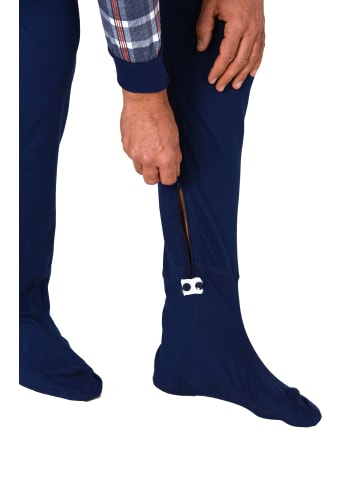 NORMANN Pflegeoverall langarm EteileSchlafanzug Reissverschluss - 83661 in blau