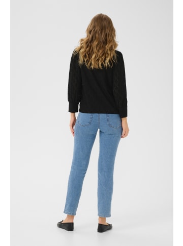 Kaffe Langarm-Bluse KAtio Regular fit in Black Deep