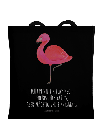 Mr. & Mrs. Panda Tasche Flamingo Classic mit Spruch in Schwarz