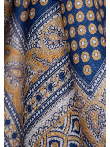 usha FESTIVAL Women Feminine Scarf in Navy Orange