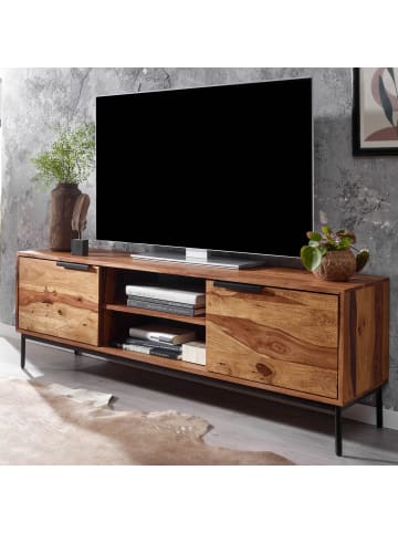 KADIMA DESIGN Lowboard Massivholz 147x51x38 cm TV-Kommode mit zwei Türen,