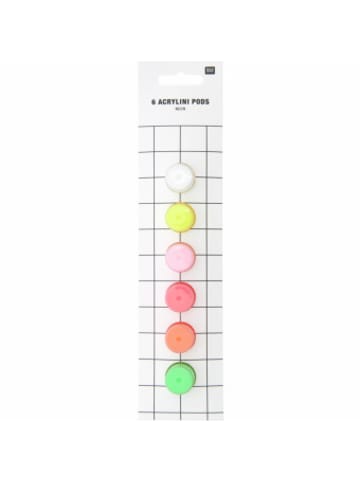 Rico Design Nonbook - Acrylini Pods Neon Set, 6 Farben, je 3,5 ml