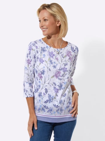 WITT WEIDEN Rundhals-Shirt in orchidee-lindgrün-bedruckt