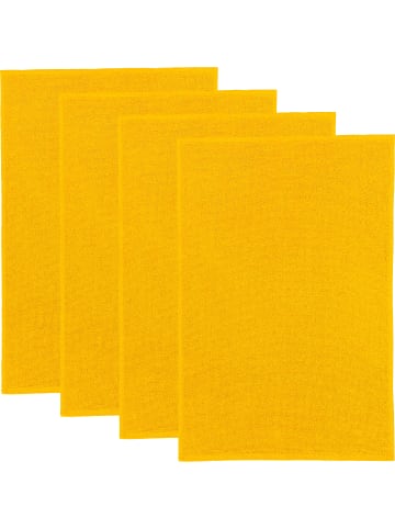 Erwin Müller Baumwolle Frottier-Geschirrtuch 4er-Pack in curry