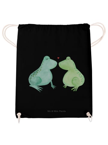 Mr. & Mrs. Panda Jutebeutel Frosch Liebe ohne Spruch in Schwarz