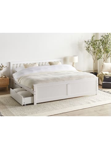 Beliani 5-tlg Doppelbett OLENDON in Weiß