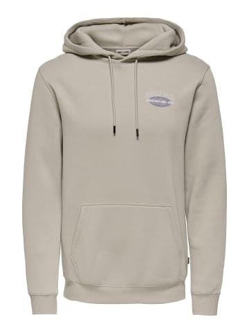 ONLY & SONS Kapuzenpullover in Silver Lining