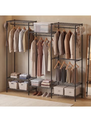 SONGMICS Kleiderständer Dalten in Schwarz - (B)174 x (H)178 x (T)40 cm