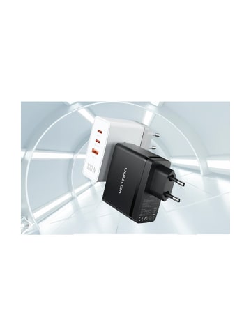 Wisam Schnell-Ladegerät 2xUSB-C, USB-A, 100W/100W/30W, GaN (weiß)