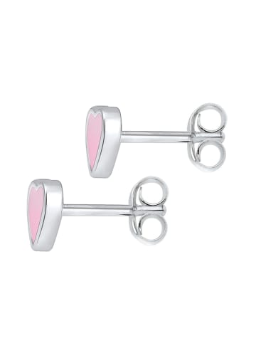 Elli Ohrringe 925 Sterling Silber Herz in Rosa