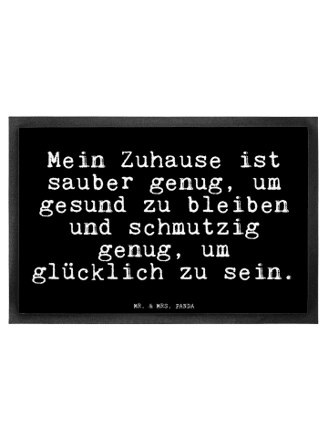 Mr. & Mrs. Panda Matte Mein Zuhause ist sauber... mit Spruch in Schwarz