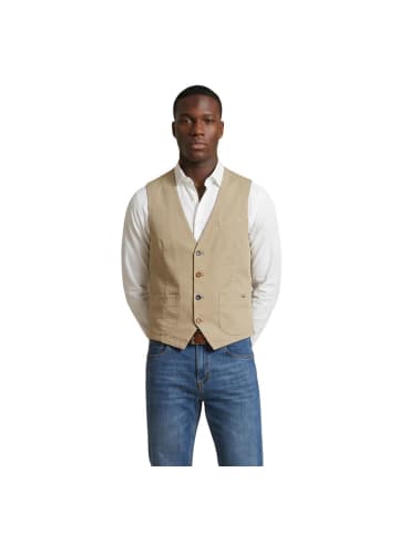 Beige Baumwolle Weste