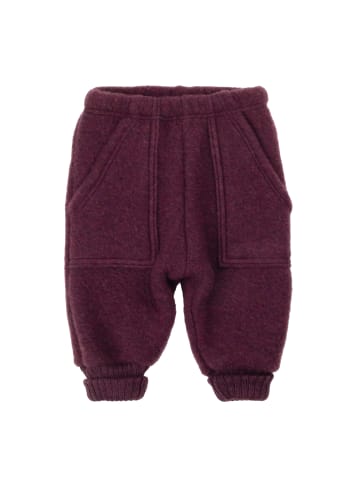 Joha Baggy Pant aus Wollfleece Merinowolle in pflaume