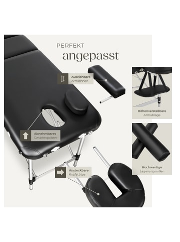 tectake 2-Zonen-Massagetisch-Set, Maße: 210 x 95 x 89 cm, Polsterung 4 cm
