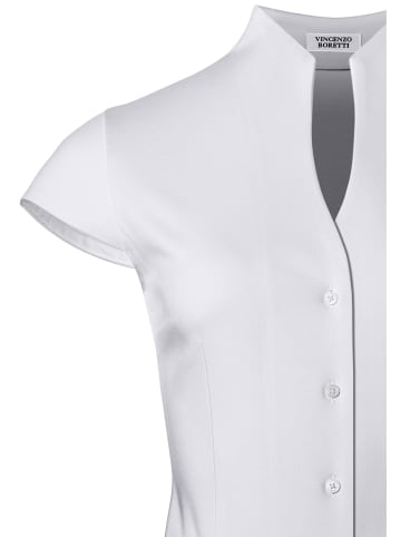 Vincenzo Boretti Bluse tailliert in weiß