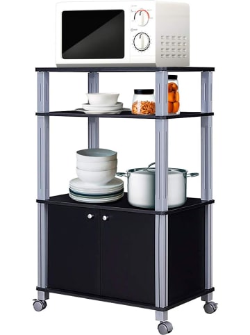 COSTWAY Mikrowellenregal in Schwarz