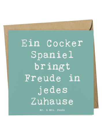 Mr. & Mrs. Panda Deluxe Karte Spruch Cocker Spaniel Freude mit S... in Meeresbrise