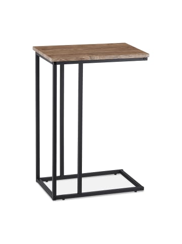 relaxdays Beistelltisch Industrial in Grau-Braun/ Schwarz - (B)46 x (H)66 x (T)30 cm