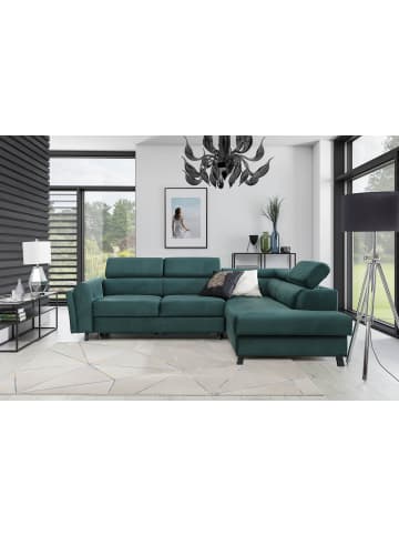 MF Design Katara Recamiere Rechts in Flaschengrün -  (L) 265 x (B) 265 x (H) 92 cm