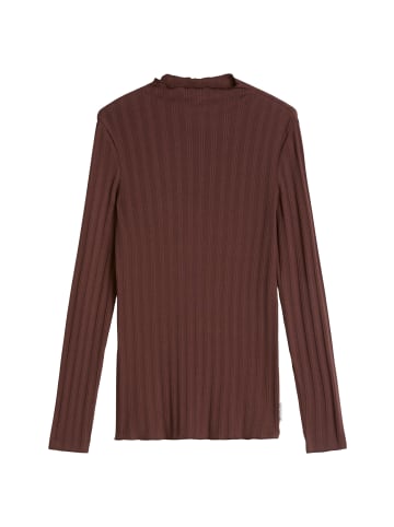 Marc O'Polo DENIM Ripp-Longsleeve slim in Deep Burgundy