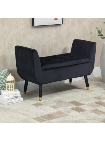 HOMCOM Sitzbank in Schwarz 107L x 42B x 65H cm