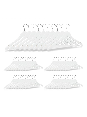 relaxdays 100x Kleiderbügel in Weiß