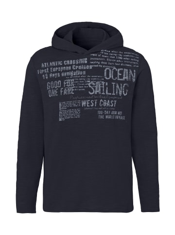 John Devin Kapuzenshirt in schwarz beruckt