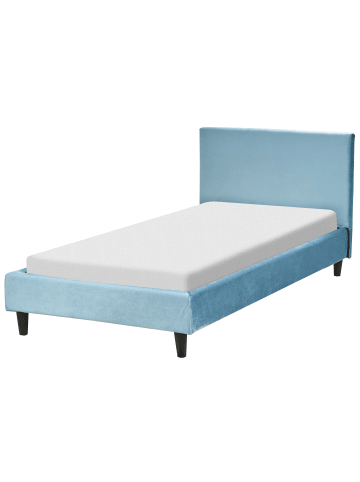 Beliani Kinderbett FITOU in Blau/Braun - (W) 100 x (H) 87 x (L) 214 cm