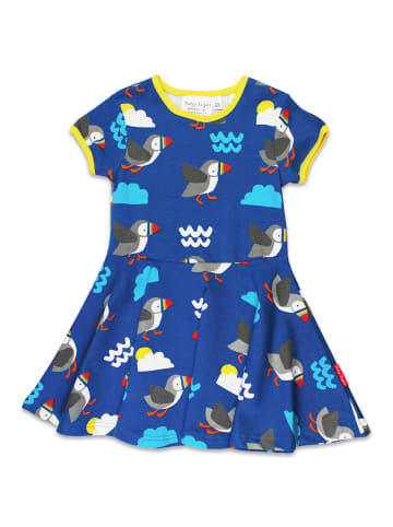 Toby Tiger Skaterkleid mit Papageientaucher Print in blau