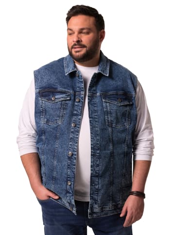 Men Plus Steppweste in blue stone